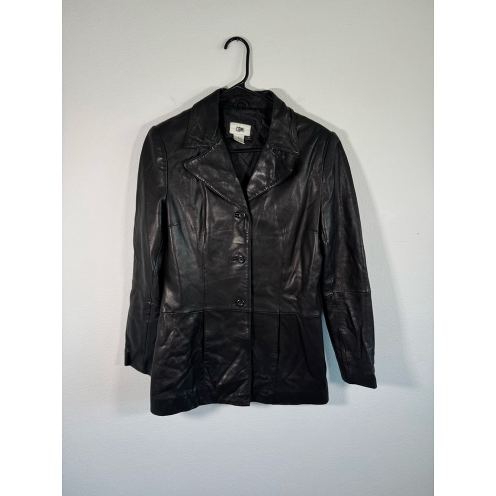 Women's BP Black Genuine Lamb Skin Leather Jacket L‎